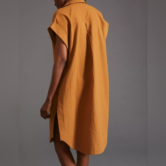 Maeve x Anthropologie Oversized Side-Slit Relaxed Tunic in Light Brown, XS - Picture 4 of 14